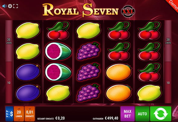 Eine kostenlose Demo-Version des Royal Seven XXL Slots.
