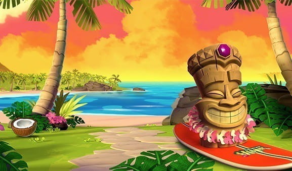 Das Logo von Aloha! Cluster Pays Slot, dem Automatenspiel vom Anbieter NetEnt.