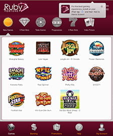 Die neuen Games bei Ruby Fortune.