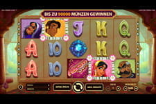 Der Spielautomat Bollywood Story ist in einem farbenfrohen Comic-Stil gehalten. Gespielt wird auf neun Walzen, fünf Reihen und mit neun Gewinnlinien.