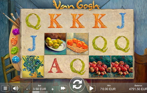 Der Spielablauf des Slots Van Gogh von Sthlm Gaming.