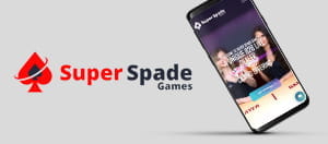 SuperSpade Games dargestellt auf einem Smartphone.