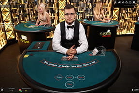 Texas Hold'em gegen den Livegeber.