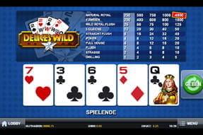 Das Bild zeigt einen Video-Poker Automaten.