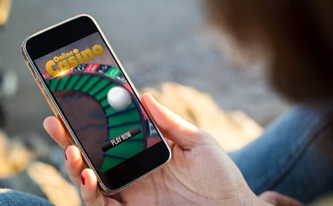 Glücksspiele im Browser auf einem Mobilgerät.