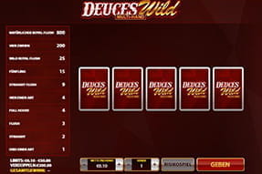 Die beliebte Video Poker Variante Deuces Wild