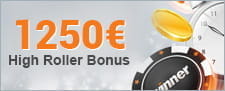 Für High Roller hat das Winner Casino einen riesigen 1.250€ Einzahlungsbonus im Angebot